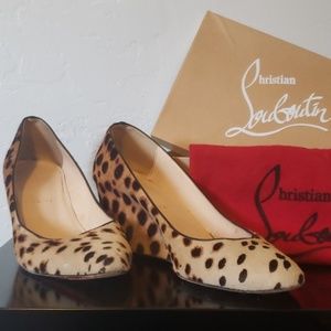 Christian Louboutin Leopold print wedge (41)